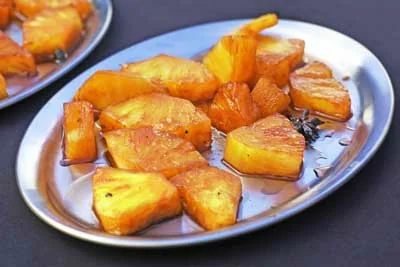 Smoked Pineapple with Salted Caramel