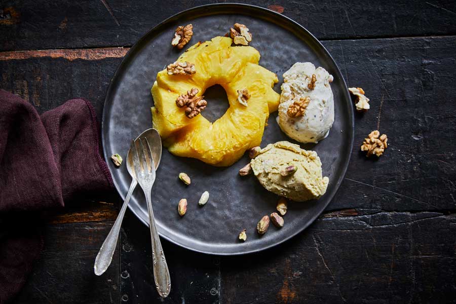 Smoked Pineapple with Salted Caramel